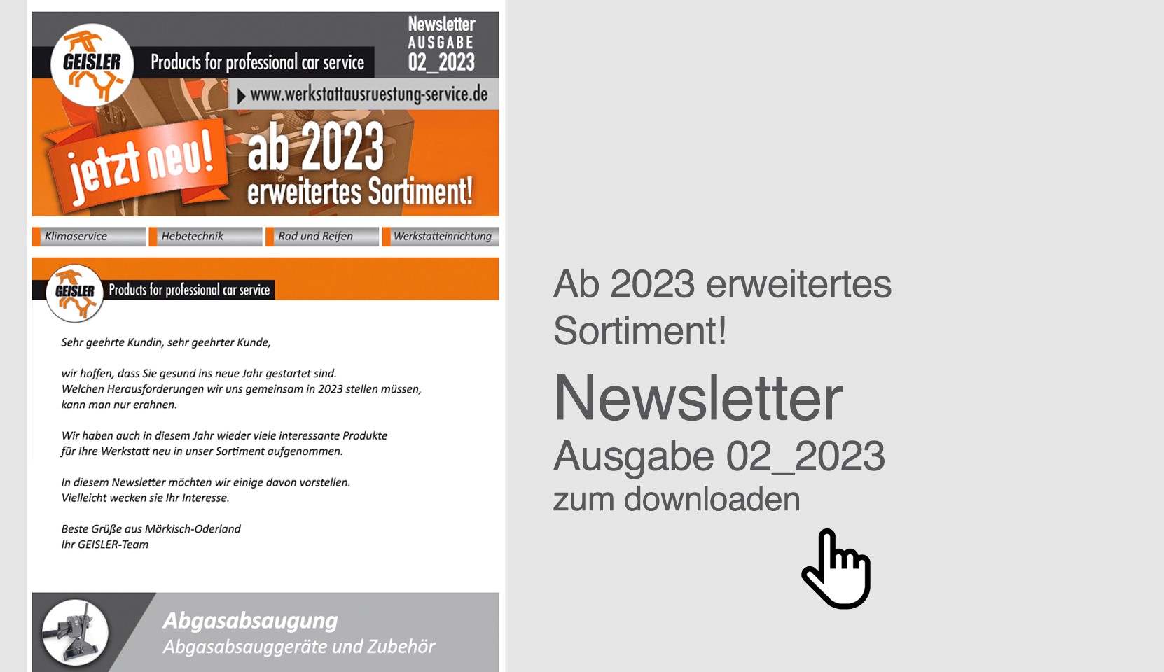 Newsletter Neue Produkte 2023